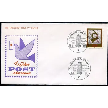 Poštovní známka Deutsche Bundespost FDC MiNr. 739 (18.8.1972) - SRN - Memorandum pro Muzeum Heinricha von Stephana