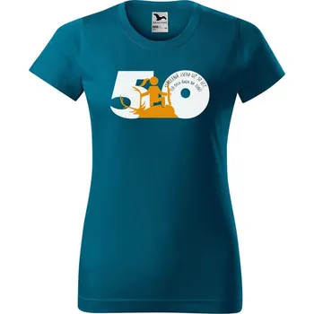 Dámské tričko DOBRÝ TRIKO Dámské tričko s potiskem Jsem střelená 50 let Barva: Petrolejová, Velikost: S