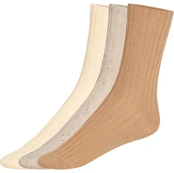 Dámské ponožky esmara® Dámské domácí ponožky, 3 páry (béžová/krémová, 35-38)
