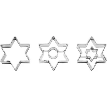 Vykrajovátko SMOLÍK HVĚZDIČKA Sada 3 ks 798 40 × 46 mm 2 ks se středem, pocínované