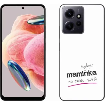 Pouzdro na mobilní telefon Gelový kryt mmCase na Xiaomi Redmi Note 12 4G - nejlepší maminka 4 bílé pozadí