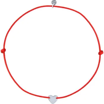 Náramek Náramek ocelové srdíčko červený