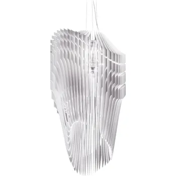 Slamp AVISXL0WHF01T00000EU Avia suspension XL, bílé designové svítidlo od Zaha Hadid, 6x52+1x100W, 140cm
