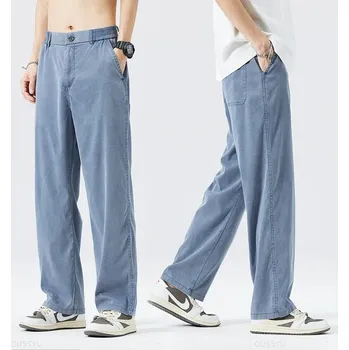 Pánské džíny Volné pánské džíny se šňůrkou v pase Velikost: 3XL, Barva (Varianta): Blue-02