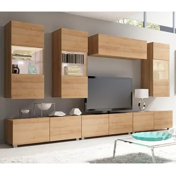 Obývací stěna Obývací stěna CALABRINI d | 300 cm | 7 dílů R | dub zlatý