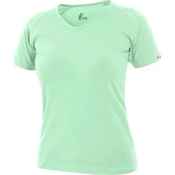 Tričko CXS ELLA, dámské, výstřih do V, krátký rukáv, mátová, vel. L
