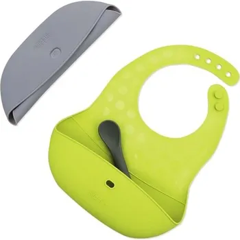 BBLÜV Sada 2 ks bryndáků se lžičkou Pöket Grey Lime