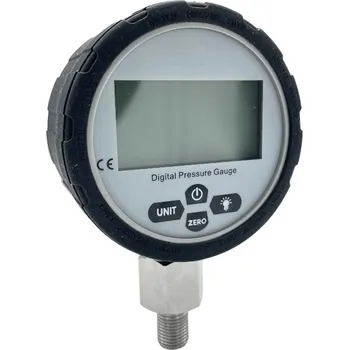 Digitální manometr s rozsahem měření 0-700 bar se závitem 1/4" a o průměru budíku 80 mm