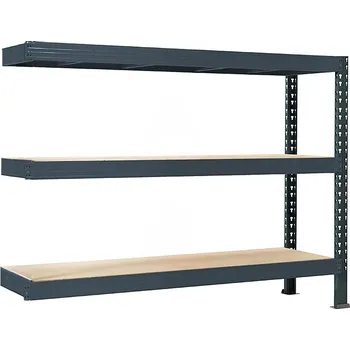 regál Přístavek k regálu Trestles RNC 1600x1800x800, nosnost 2400 kg, 3 police Barva: šedá