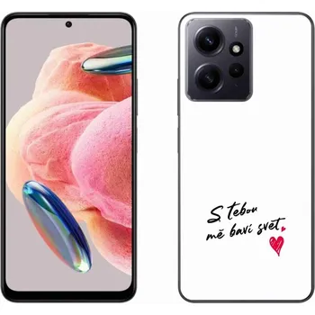 Pouzdro na mobilní telefon Gelový kryt mmCase na Xiaomi Redmi Note 12 4G - zamilovaný text 1 bílé pozadí