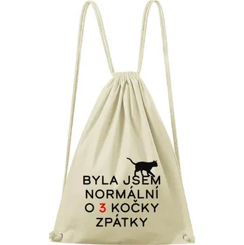 Městský batoh DOBRÝ TRIKO Bavlněný batoh Byla jsem normální Barva: Natural