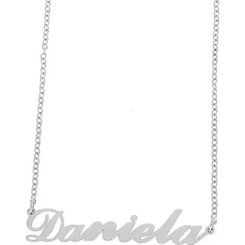 Náramek Ewena Řetízek z oceli psací se jménem Daniela stříbrný