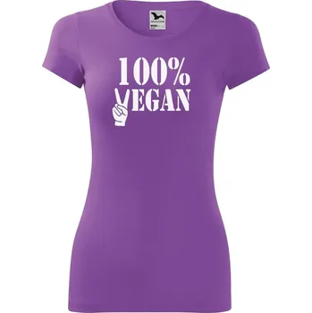 Dámské tričko DOBRÝ TRIKO Dámské tričko 100% vegan Velikost: 2XL, Barva: Fialová