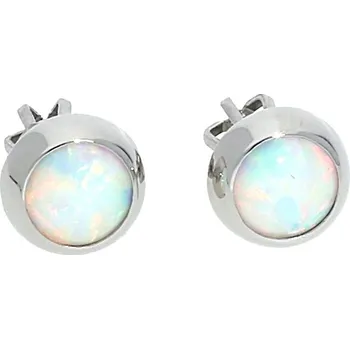 Náušnice Goldstore Opálové náušnice bílé zlato Váha: 1.71 g