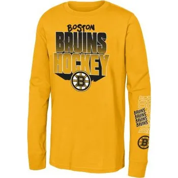 Chlapecké tričko Outerstuff Dětské tričko Boston Bruins NHL Stand Out Ls Ctn Tee Velikost: Dětské S (6 - 8 let)