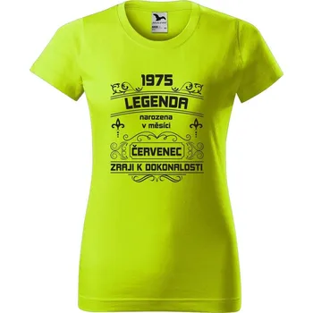 Dámské oblečení DOBRÝ TRIKO Dámské tričko s potiskem Zraji k dokonalosti Barva: Limetková, Velikost: 2XL