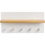 Bílý nástěnný věšák s poličkou – Casa Selección ID_1640350