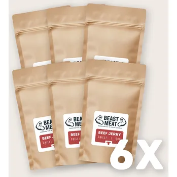 Sušené maso Výhodný set Hovězí jerky - Chilli Množství: 6ks