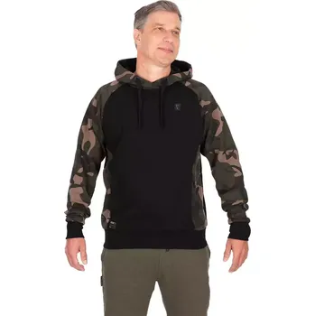 Pánská mikina Fox Mikina Black/Camo Pullover Premium 310 Hoodie - Velikost XXXL