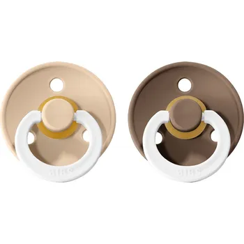 dudlíky BIBS Colour dudlíky z přírodního kaučuku vel. 3, dark oak night / vanilla night