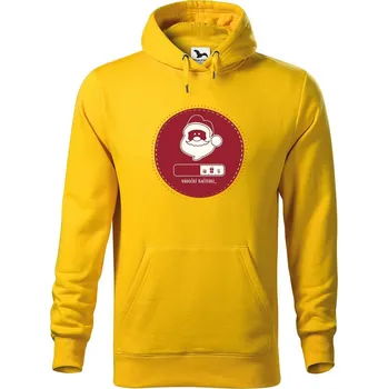 Pánská mikina DOBRÝ TRIKO Pánská mikina Vánoční načítání Velikost pánské mikiny: XL, Barva: Žlutá