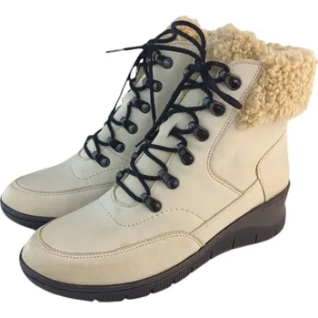 Dámská zimní obuv S 2395/Z - 264 zimní dámské zdravotní boty na šněrování i zip; barva krémová 36
