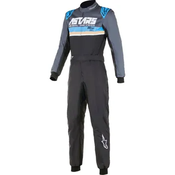 Moto kombinéza Alpinestars FIA kombinéza KMX-9 V3 Graphic 4, Černá/tyrkysová/žlutá