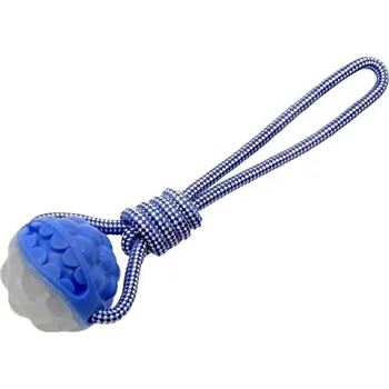 Hračka pro psa Ferribiela Míč s lanem zářící ve tmě