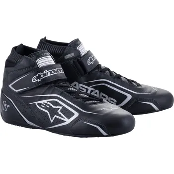Moto obuv FIA závodní obuv Alpinestars Tech-1 T V3, Černá/stříbrná