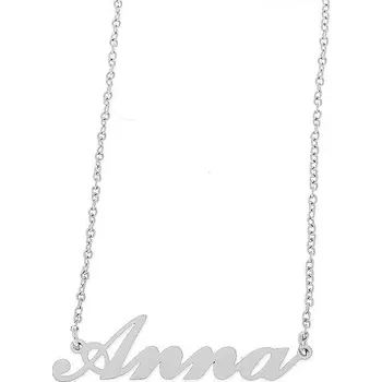Náramek Ewena Řetízek z oceli se jménem Anna stříbrný
