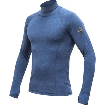 SENSOR MERINO BOLD pánské triko dl.rukáv roll neck cool blue Velikost: XL