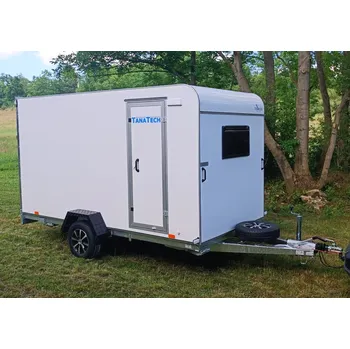 Přívěs k motorovému vozidlu TOMPLAN Skříňový přívěs TFS 360.01 SC 1300kg+dveře+alu kola 360x180x190cm