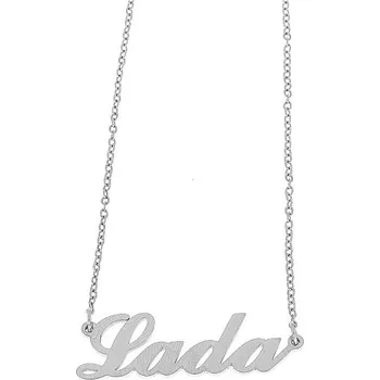 Náramek Ewena Řetízek z oceli se jménem Lada stříbrný