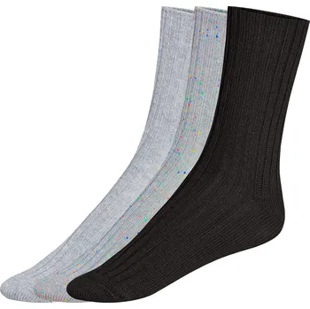 Dámské ponožky esmara® Dámské domácí ponožky, 3 páry (šedá/černá, 39-42)