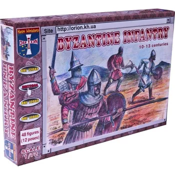 Plastikový model Orion Miniatures 1/72 Byzantine infantry X-XIII centuries