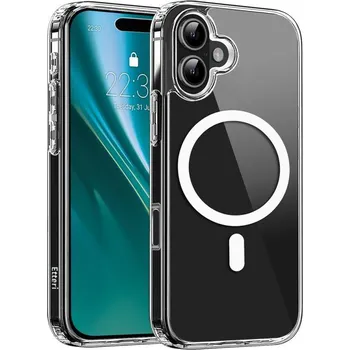 Pouzdro na mobilní telefon Hybridní TPU pouzdro Etteri Mag pro iPhone 16 transparentní