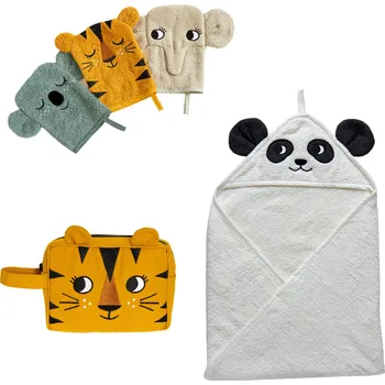 Koupací sada pro miminko od narození Roommate tygr a panda GOTS