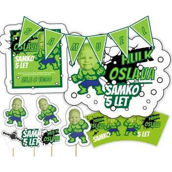 Party nádobí Personal Personalizovaný narodeninový set - Avengers