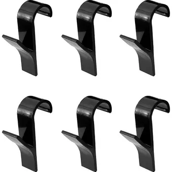 Sada koupelnových doplňků DuraHome Háček na koupelnový radiátor, černý 6 ks