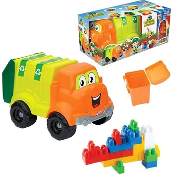 autíčko Popelářské auto s 30 kostkami