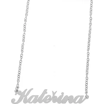 Náramek Ewena Řetízek z oceli se jménem Kateřina stříbrný