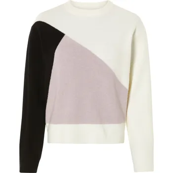 Dámský svetr esmara® Dámský pletený svetr (L(44/46), černá/bílá/růžová)