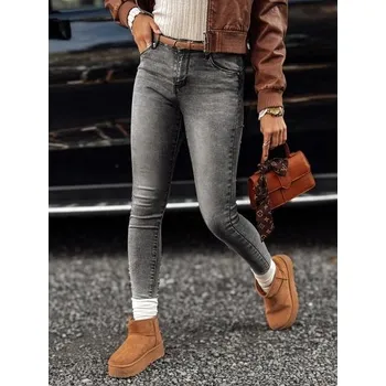 Dámské džíny Dámské úzké džínové kalhoty JORNIX tmavě šedé