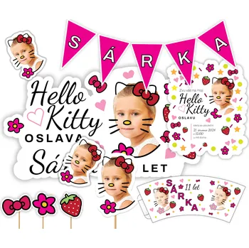 Party nádobí Personal Personalizovaný narodeninový set - Hello Kitty
