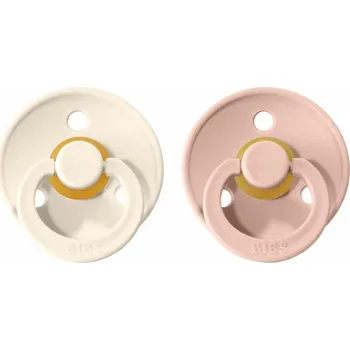 dudlíky BIBS Colour dudlíky z&nbsp;přírodního kaučuku vel. 1, ivory / blush