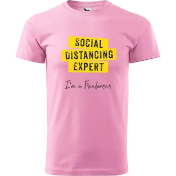 Pánské tričko DOBRÝ TRIKO Pánské tričko s potiskem Freelancer Velikost: 2XL, Barva: Růžová