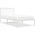 Postel Kovový rám postele s čelem 350924 90 x 200 cm bílý