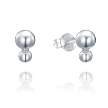 Šperk MINET Stříbrné náušnice s kuličkami JMAN0557SE02
