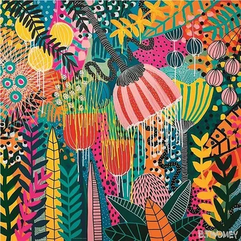 Puzzle HEYE Čtvercové puzzle Flowery: Krásná budoucnost 1000 dílků