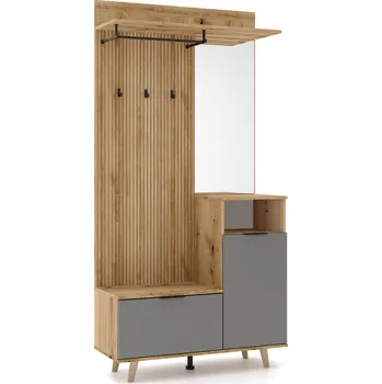 Předsíňová stěna Max-i Předsíňová stěna PAULETA dub evoke / grafit